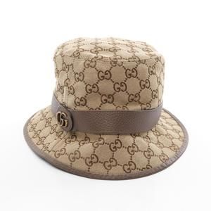 Gucci Fedora Hat GG Marmont Beige Brown